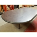 7' Grey Racetrack Style Boardroom Meeting Table